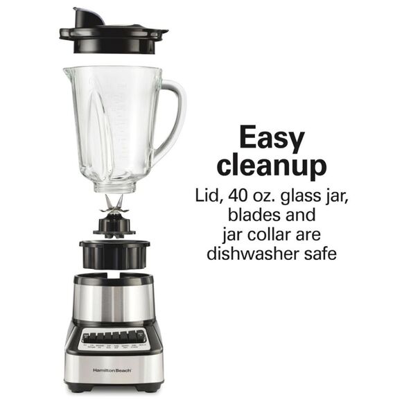 HAMILTON BEACH WAVE CRUSHER 14 SPEED GLASS JAR BLENDER - Picture 14 of 16